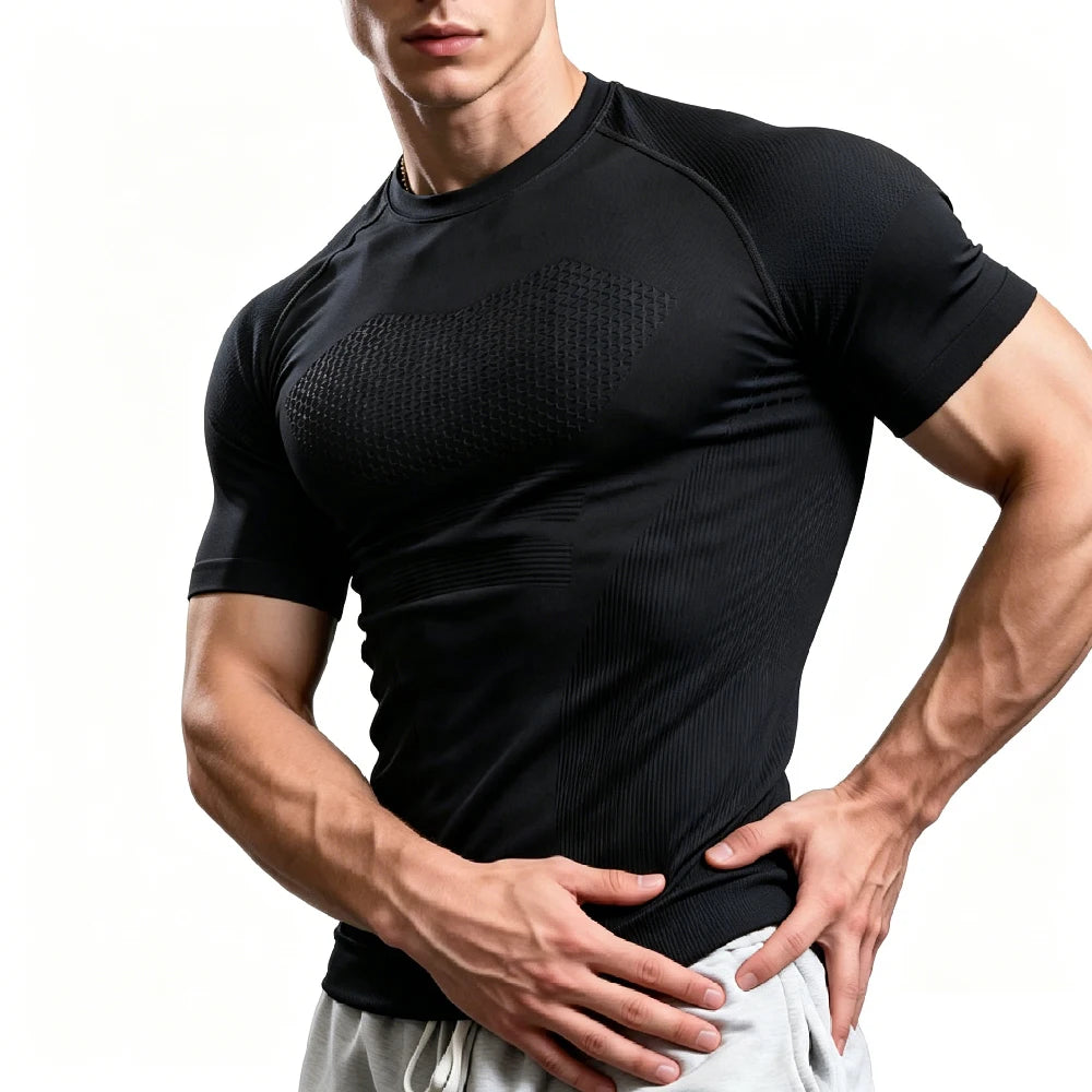 Men Short Sleeve Compression Shirt