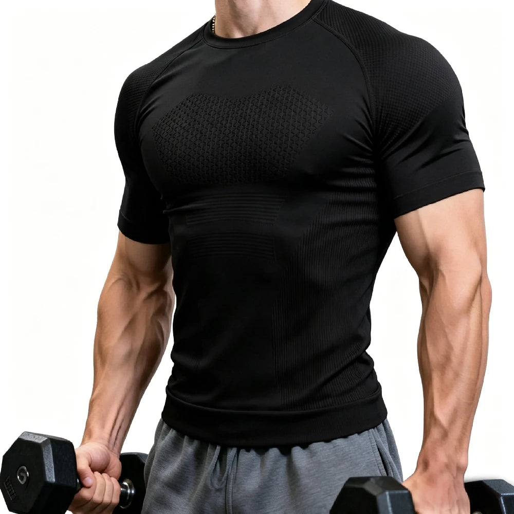 Men Short Sleeve Compression Shirt