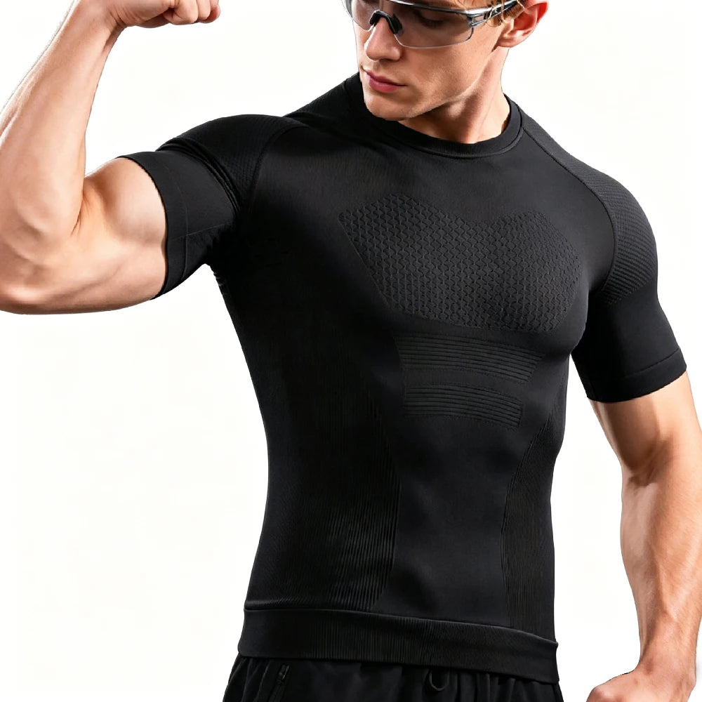 Men Short Sleeve Compression Shirt