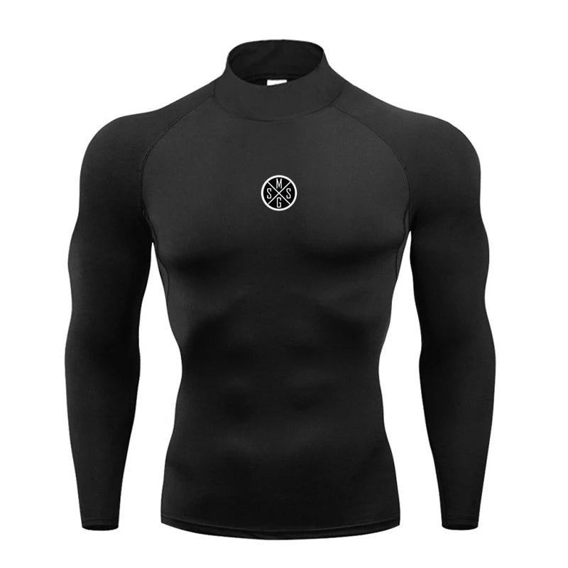 Men's Turtleneck Muscle Long-Sleeved