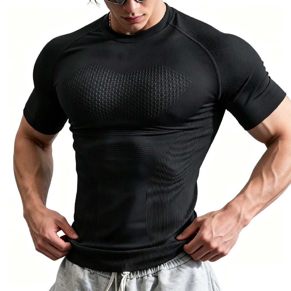 Men Short Sleeve Compression Shirt